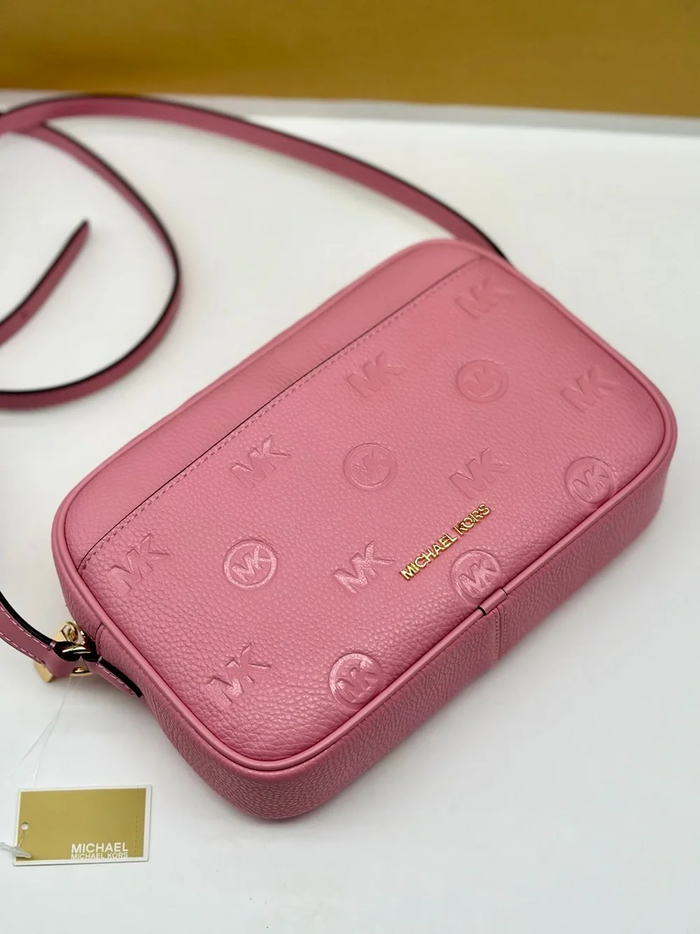 Michael Kors JET SET TRAVEL LARGE LOGO DEBOSSED CAMERA CROSSBODY BAG NWT